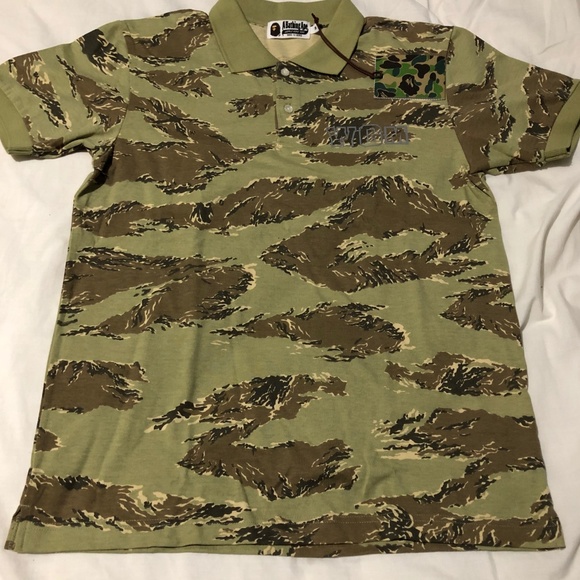 Brand New A Bathing Ape Glow in the Dark Polo - Picture 2 of 8